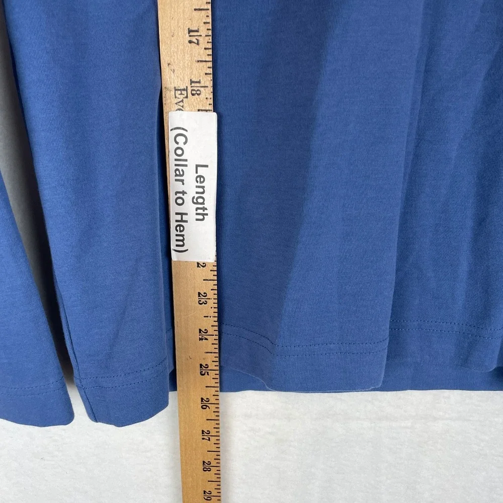 Banana Republic Mens Small Blue Moisture Wicking‎ Quarter Zip Pullover Sweater